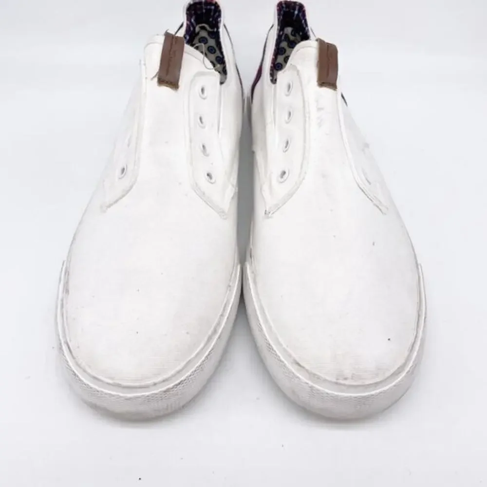 Ben Sherman Men's Percy‎ Laceless Sneakers White Size 12